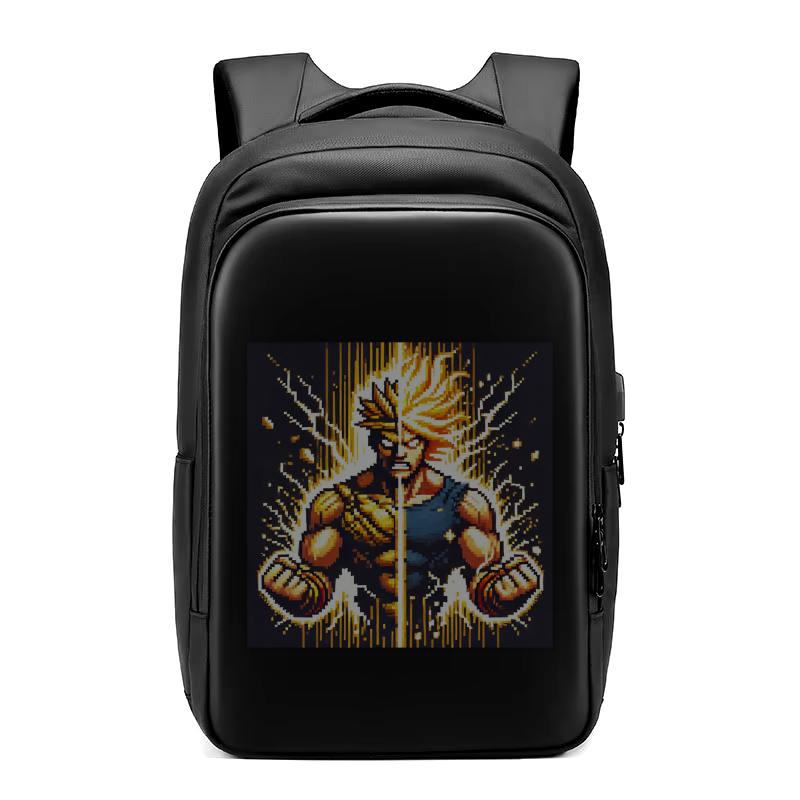 LED Display Smart Backpack – 15.6" Laptop, DIY Animation & App Control