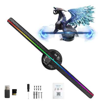 3D Holographic LED Fan Projector – Ultra-Realistic Floating Display (16.5")