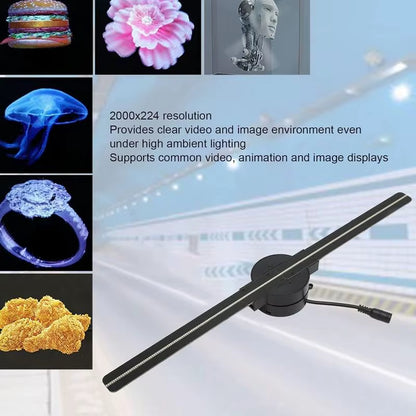 3D Holographic LED Fan Projector – Ultra-Realistic Floating Display (16.5")